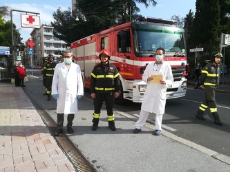 Genova, ospedale Villa Scassi - vigli del fuoco