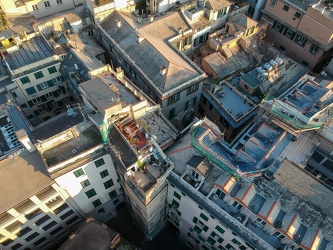 Genova - emergenza coronavirus - foto con il drone tra il centro