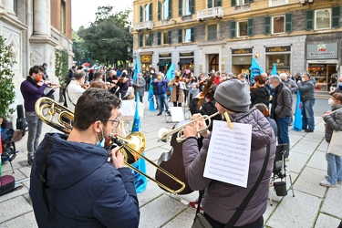 Genova, prefettura - protesta musicisti e operatori dello spetta