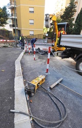 Genova - Via Napoli - fuga di gas da tubo interrato