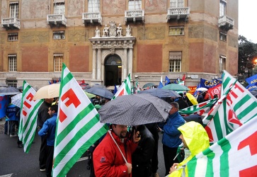 Genova - manifestazione lavoratori trasporto pubblico 