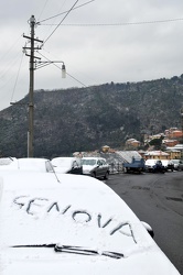 Genova - basse temperature e neve sulle alture