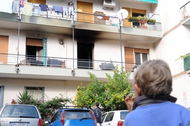 Genova Pegli - via Maloncello - incendio in appartamento