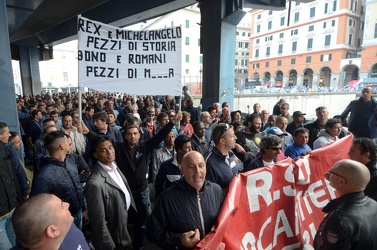 Genova - manifestazione lavoratori fincantieri
