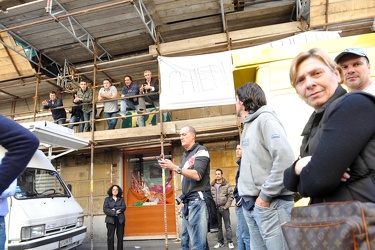 Genova - Mercato di Piazza Palermo - protesta dei commercianti
