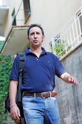 Genova - Luca Cantani, figlio dell'ostaggio liberato oggi dalla 