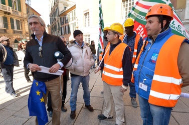 Genova - manifestazione dei commercianti ambulanti