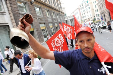 Genova - manifestazione lavoratori coldiretti e latte oro