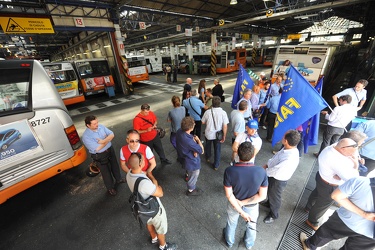 Genova - rimessa amt - sciopero autobus