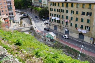Genova - frana e smottamento in via Ferggiano