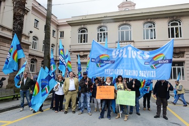 Genova - ospedale San Martino - manifestazione dei lavoratori