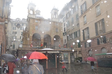 Genova - nevicata in centro nella mattinata del 11 Febbraio 2013