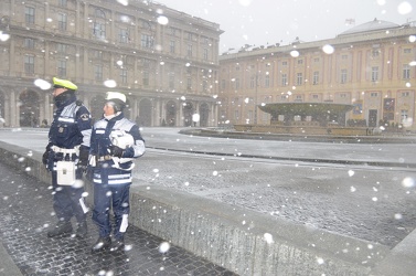 Genova - nevicata in centro nella mattinata del 11 Febbraio 2013