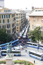 Genova - manifestazione lavoratori trasporto pubblico - bloccata