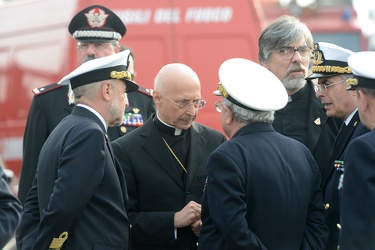 Genova - visita del cardinale Angelo Bagnasco - nave Jolly Nero