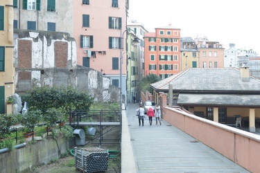 Genova - Vico del Dragone e piazza delle lavandaie - cantiere ma