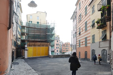 Genova - Vico del Dragone e piazza delle lavandaie - cantiere ma