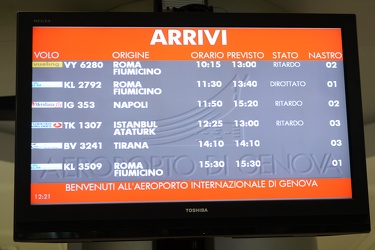 Genova, aeroporto Cristoforo Colombo - alcuni disagi in mattinat