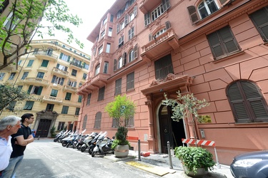Genova - via Bernardo Castello - incendio palazzo Arte, nella no