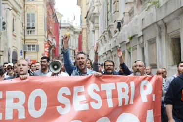 Genova - mattinata di manifestazioni nel centro del capoluogo