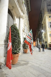 Genova - palazzo Tursi - smobilitato all'ora di cena il presidio