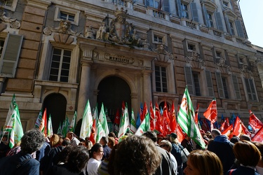 Genova - manifestazione lavoratori appalti pubblici