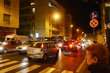Genova, zona incorcio Corso Europa e Via Isonzo - il traffico co