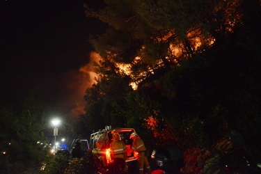 Genova - incendio sera da Via Biasioli