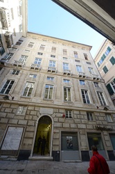 Genova, piazza senarega - aperto palazzo senarega