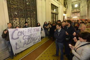 Genova, sotto sede regione, dopo messa gesuiti, fedeli manifesta