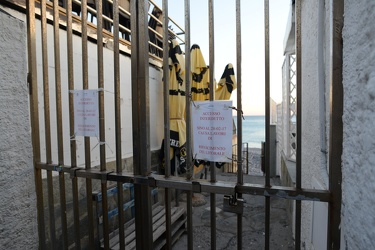 Genova, Corso Italia - accesso interdetto causa lavori alla spia