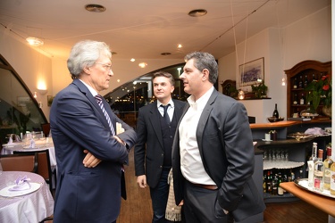 Genova - ristorante da toto - presidente Giovanni Toti incontra 