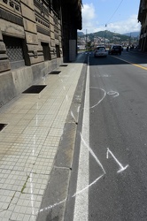 Genova, via Montevideo - incidente stradale, ragazzo in scooter 