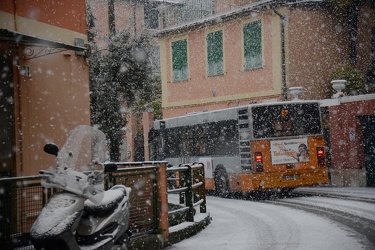 Genova - emergenza allerta neve, nevicata superiore alle previsi