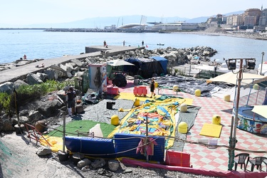 Genova, punta vagno - gonfiabili per bambini, incendio nella not