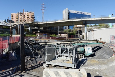 Genova, stazione metro via di Francia, cantiere