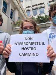 Genova, champagnat - sit in protesta