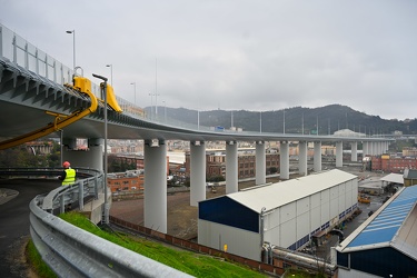 Genova, press tour dentro la struttura del ponte San Giorgio