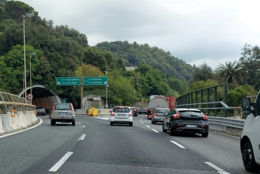 Genova, coda autostrada A10 direzione Ge altezza Pra