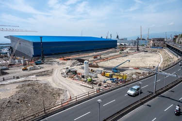 Genova, avanzamento lavori cantiere waterfront levante ex fiera