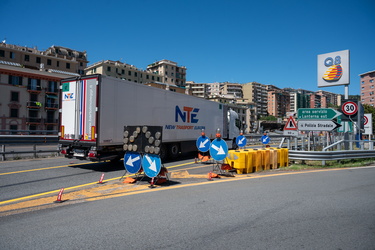 Genova, traffico nel primo sabato di Agosto