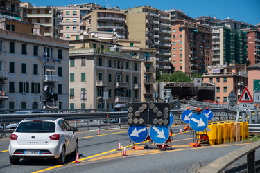 Genova, traffico nel primo sabato di Agosto