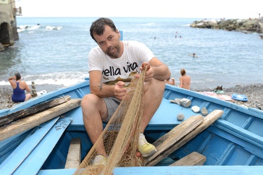 Genova, Boccadasse - il famoso pescatore Mario Migone