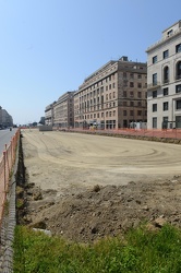 Genova - viale Brigata Bisagno - il cantiere inaugurato ieri