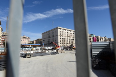 Genova, avanzamento lavori cantiere Bisagno