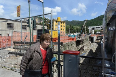 Genova - ponte carrega - il cantiere per la costruzone di un nuo