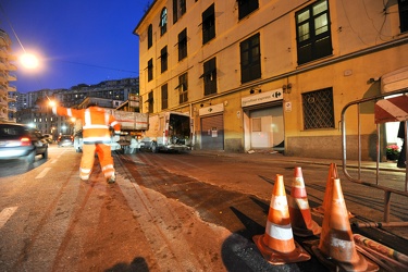 Genova - via Fereggiano, lavori in corso