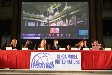 Genova, sala maggior consiglio ducale - inaugurazione GeMUN, Gen