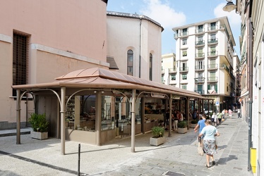 Genova - Piazza sarzano - apertura nuovo mercatino rionale