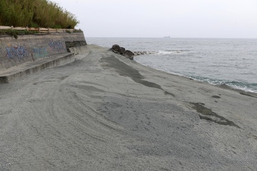 Genova, Vesima - ripascimento spiaggia con materiale da cava